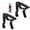 Black, variant on Yihuala Adjustable 3 in1 Guitar Capo Alloy & Silicone Pad Sliding Capo with 5 Picks For 4 Strings 6 Strings Guitar Tunings Tone