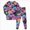 Halloween G84-Purple, variant on 7-8 Years Tween Girls Short Sleeve Print Shirts Tops Pants Outfits Pajama Set Girls Pj Sets For Girls