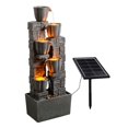 thumbnail image 2 of WarmGarden Solar Powered Water Fountain with Tulip Design – Natural Grey Outdoor Garden Fountain | Eco-Friendly & Decorative, 2 of 6
