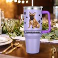 thumbnail image 2 of French Bulldog Gift for Dog Owner,40oz French Bulldog Tumbler with Handle Insulated Reusable Stainless Steel Travel Water Bottle (Color 4), 2 of 6