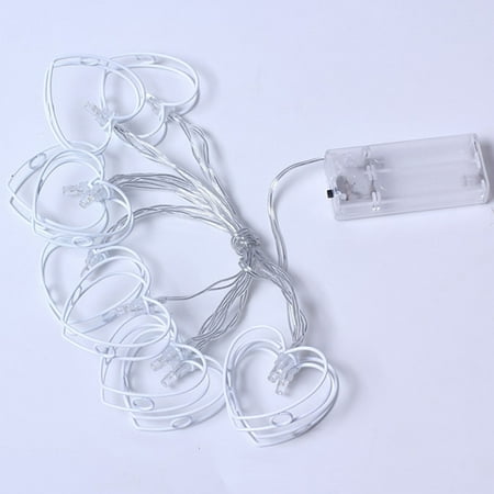 

Zedker 1.65M 10 Lights Warm White Lights Iron Love Party Decoration Light Strings Warehouse On Sale Clearance