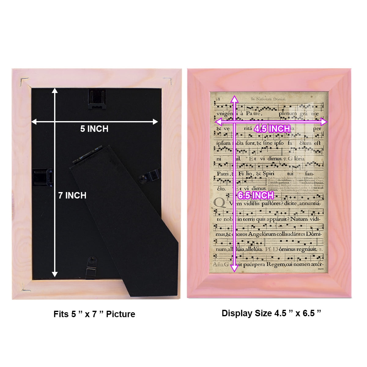 Vellum Songbook III -Framed Print w/glass-Sunset Pink
