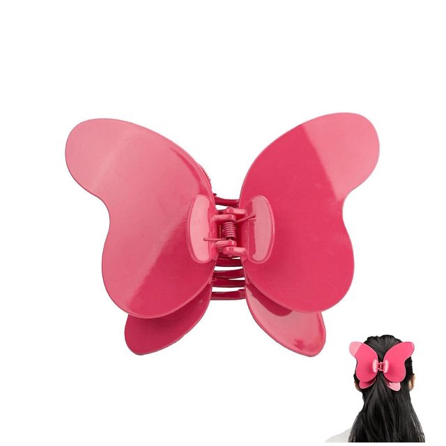 Pinzas para el pelo de mariposa grandes, pinzas para el pelo, pinzas para el pelo antideslizantes de mariposa de gran tamaño, accesorios para el cabello para mujeres y niñas (beige)