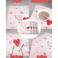 thumbnail image 5 of Valentines Placemats Wing Heart Valentines Day Place Mats for Dining Room Pink Red Heart with Angel Wing Washable Table Mats for Kitchen Dining Decorations Set of 6, 5 of 5