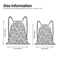 thumbnail image 2 of Xecao Unicorn DoingYoga Pattern Sports Drawstring Backpack - String Swim Gym Bag with Wet Proof Pocket for Women&Men-Small, 2 of 6