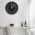 thumbnail image 3 of 12/24 Hour Display Clock 10" BLACK Military Time Wall Clock With Remote Decor US For A Home, Bedroom, Living Room, Office, Hotel, 3 of 14