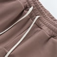 thumbnail image 4 of MIXUE Mens Shorts Summer Cargo Solid Color Elastic Waist Drawstring Fashion Loose Sports Daily-Wear,Brown,S, 4 of 8