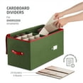 thumbnail image 4 of Ornament Storage Box 4-Inch, With Zippered Closure - Protect & Keeps Safe Up To 54 Holiday Ornaments & Xmas Decorations Accessories, Durable Non-Woven Ornament Storage Container & Two Handles, 4 of 8