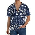 thumbnail image 3 of Xecao offers the Plant for Men's Casual Short-sleeved Shirt, a button-up collared shirt with a pocket, perfect for beach vacations and yacht travel in the X-Large size., 3 of 7