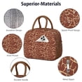 thumbnail image 2 of Giraffe Print Lunch Tote for Women - Insulated, Waterproof & Leakproof Thermal Lunch Bag with Rustic African Grassland Design, Durable & Stylish for Office, Work, School, 2 of 3
