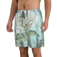 thumbnail image 2 of Naloa Vintage Rose1 Men's Beach Shorts, Surfing shorts, Swim trunks, Quick Dry Swim Trunks for Surfing Beach Fun - Small, 2 of 9