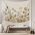 thumbnail image 5 of Sage Green Yellow Spring Floral Small Tapestry for Bedroom Wall Hanging Tapestry,Watercolor Botanical Summer Flowers Ceiling Backdrop Tapestries Poster Blanket Wall Decor for Living Room 23" x 28", 5 of 8