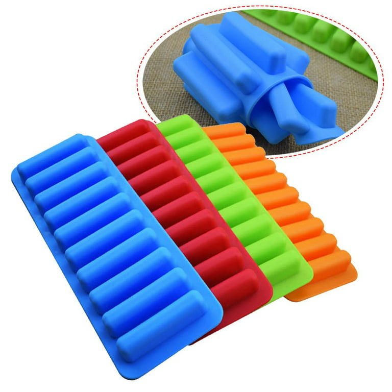 Silicone Ice Cube Tray Mold 10 Grid Thin for Water bottle & Ice Cream maker  Tool
