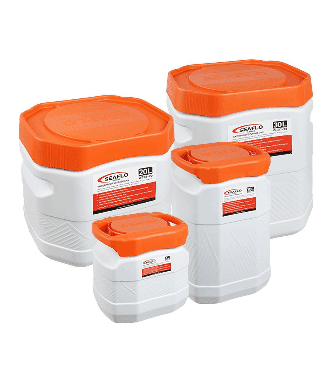 SEAFLO Waterproof Storage Can for Marine, RV, Storage, Kayak, Camping Choose Size (10L)