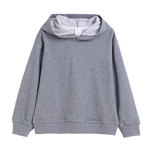 IFNWSV Girls Sweatshirts Long Sleeve Hooded Pullover Fleece Blouse Casual Cozy Top with Pouch Pocket Dark Gray 4-5 Years