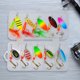 thumbnail image 4 of 10 Uds. De cebos giratorios de pesca, Kit de Señuelos de pesca giratorios de Metal coloridos, señuelos de cuchara, 4 of 8