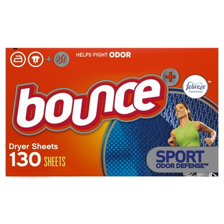 Bounce Fabric Softener Dryer Sheets with Febreze Freshness  Sport Odor Defense  130 Count