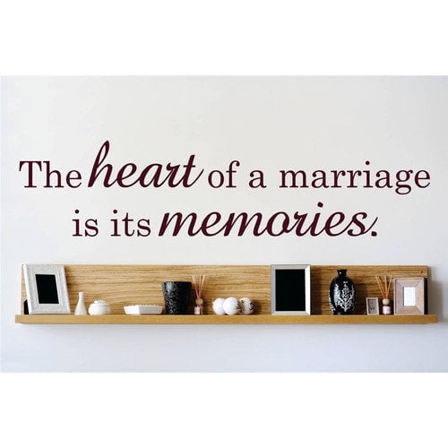 Design With Vinyl The Heart of a Marriage is its Memories Wall Decal