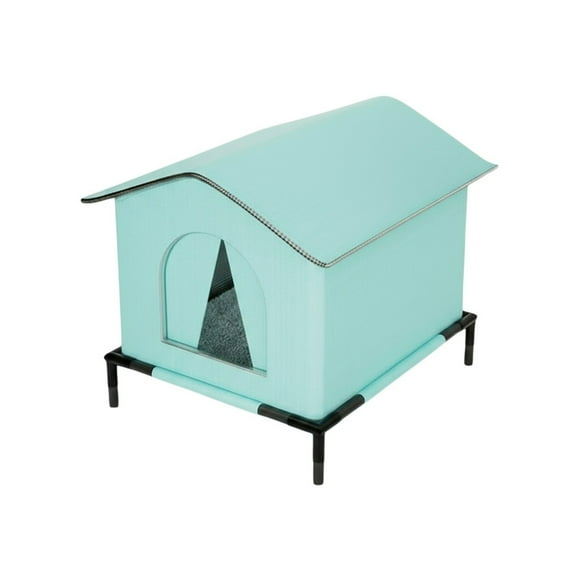 Cozy Enclosed Cat Tent for Winter Warmth All-Season Indoor Outdoor Pet Bed with Quiet Design and Easy Assembly