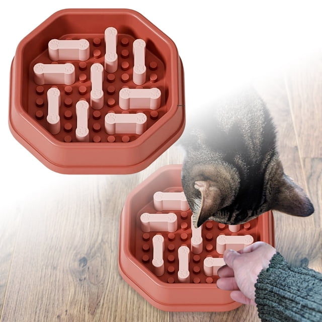 Bol Interactif à Alimentation Lente pour Chien, Jeu de Casse-Tête à Difficulté Réglable pour Mangeurs, Fournitures pour Animaux d'Intérieur
