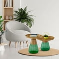 thumbnail image 5 of Aeryn Nesting Table Set, Tray Top Nesting Table With Glass Base,Set of Two, 5 of 8