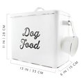 thumbnail image 6 of AuldHome Design Rustic Dog Food Canister; White Farmhouse Style Storage Bin for Small Dogs, 6 of 9