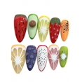 SHZHPQFJY Long Lasting Durable and Never Splitting Fruits Pattern Artificial Nails Comfortable