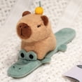thumbnail image 3 of Lovely Animal Slap Snap Wrap Wristband Bracelet Capybara Dog Cat Plush Hand Ring Wristband Kids Toys Creative Funny Gift, 3 of 5