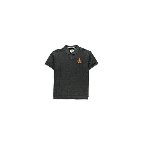 Ecko Unltd. Polo de rugby con escudo ajustado para hombre, gris, extragrande