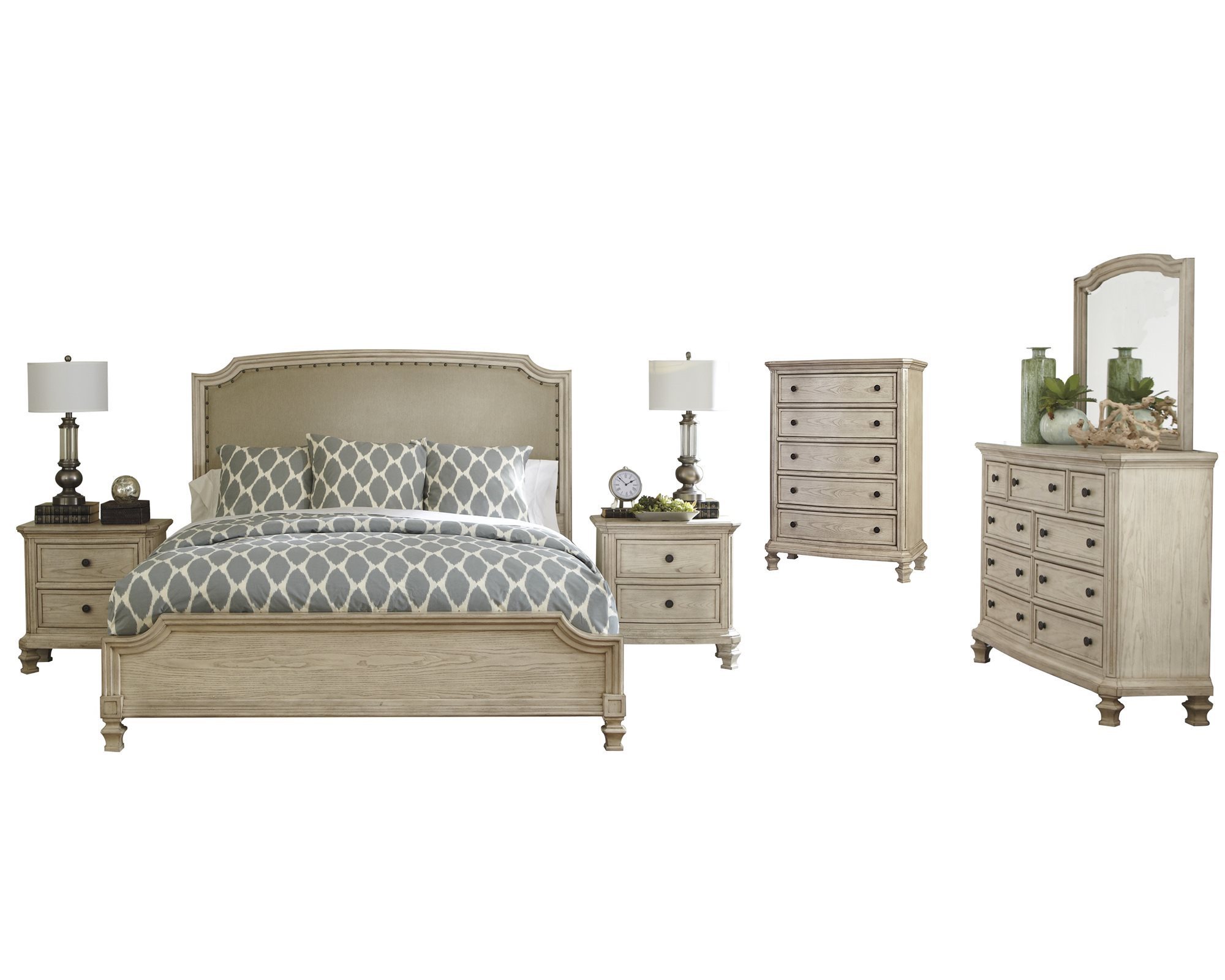 Ashley Furniture Demarlos 6 PC Bedroom Set: Queen ...