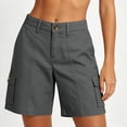 thumbnail image 6 of Xdegoge Women's Cargo Shorts with Multi Pockets Casual Summer Outdoor Hiking Work Shorts Button Closure Zip Fly Classic Fit Utility Wear Flattering Rugged Essentials, 6 of 9