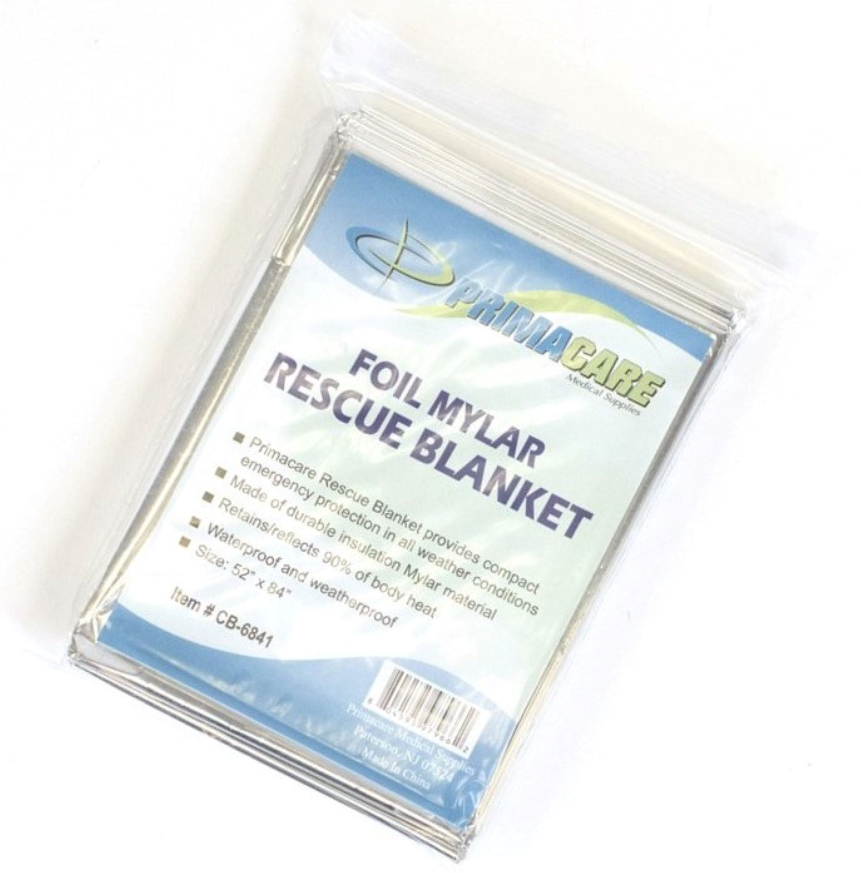Primacare CB6841CSWM Pack of 10 Emergency Foil Mylar Thermal Blankets