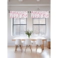 thumbnail image 3 of Pink Ribbon Kitchen Curtain Valances for Windows Farmhouse Short Curtains, Love Heart Vintage Preppy Rod Pocket Valance Curtain for Bedroom Cafe Living Room 42"x12", 3 of 8
