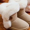 thumbnail image 6 of LvhaoGJOB Girls Snow Boots Faux Fur Lined Non Slip Winter Boots, 6 of 8