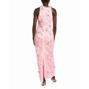 Badgley Mischka womens Scuba 3D Flowers Gown, 8, Red