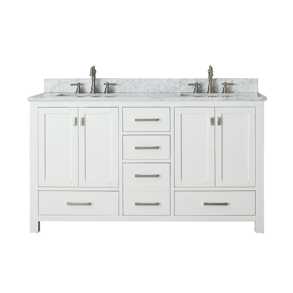 Avanity MODERO-VS60-WT-C Modero 60" Free Standing Double Basin Vanity Set - White