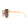 thumbnail image 3 of Womens Luxury Rhinestone Edge Large Cat Eye Sunglasses Beige - Brown, 3 of 4