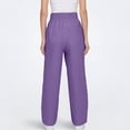 thumbnail image 5 of Sewkxo Pants for Womens Fashion 2026 Linen Drawstring Elastic Waist Trouser Spring Summer Casual Baggy Casual Pant with Pockets,Purple M, 5 of 6