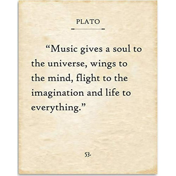 Plato - Books Give A Soul To The Universe - Book Page Quote Art Print - 11x14 Unframed Typography Book Page Print - Great Gift for Book Lovers