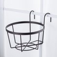thumbnail image 1 of Macetas colgantes, soportes para macetas, cestas metálicas para macetas, contenedores para estantes para uso en interiores y exteriores DYNWAVEMX jardineras de barandilla al aire libre, 1 of 8