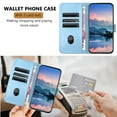 thumbnail image 5 of ELEHOLD Wallet Case for Samsung Galaxy S25, Shockproof Leather Stand Case with Magnetic Clasp & Hand Strap,Blue, 5 of 6