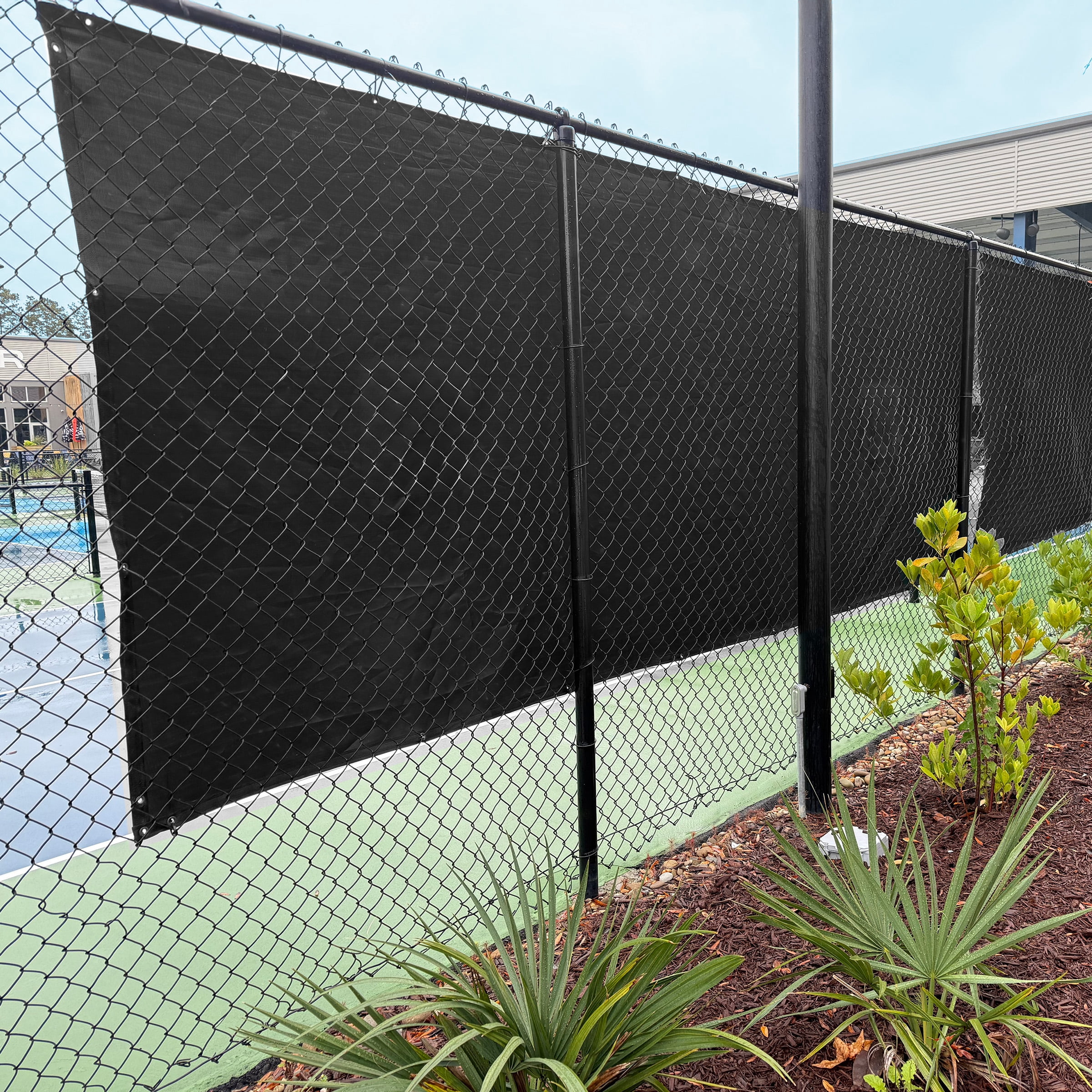 Screenguard 4ft x 6ft Black Privacy Screen with Nylon Ties