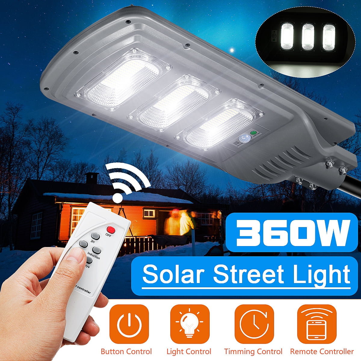 360W Outdoor Solar Street Light without Pole,LED Solar Light PIR Motion