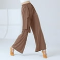 thumbnail image 4 of Simua Pantalon Grand Femme Décontracté Ample Taille Haute avec Poches, 4 of 5
