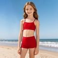 thumbnail image 2 of Mnyotv Girls Bikini Set Striped Bathing Suit Teens Summer Beach Swimwears Floral Swimsuits for Girl Size 7-8 Years, 2 of 4
