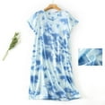 thumbnail image 2 of Kcodviy Chemise de Nuit en Coton pour Femme, Vêtements de Nuit Mignons, Robes de Nuit pour Femmes, Chemise de Sommeil à Manches Courtes, Chemise de Nuit Décontractée Surdimensionnée, Robe de Nuit Imprimée, 2 of 3