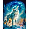 thumbnail image 1 of Pintura de diamante 5D DIY Kit de lobo de taladro redondo completo Artesanía de decoración del hogar (A7086) Hugtrwg Para estrenar, 1 of 9