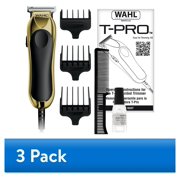 (3 pack) Wahl Clipper T-Pro Corded Trimmer - Trim, Detail, Fade, Outline and Shave for Men