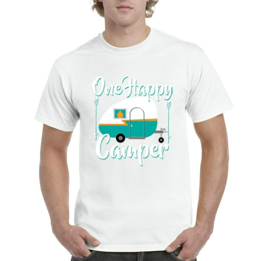 IWPF - Mens ONE HAPPY CAMPER Short Sleeve T-Shirt - Walmart.com ...