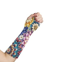 COEQINE Boho Mandala Flower Arm Cast Cover Arm Wrist Elbow Protection Cover Size S Hand Cast Covers for Shower Adult Removable Stretch Arm Sleeves Gifts for Women Teen Girls